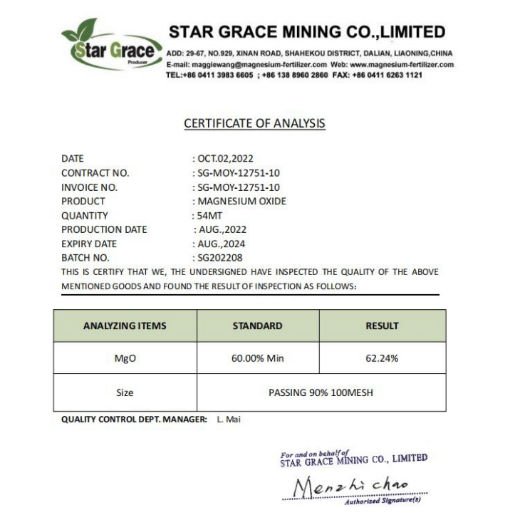 Caustic Calcined Magnesite Powder 85%